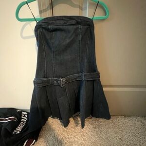 denim strapless dress